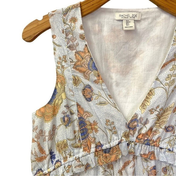 Rachel Zoe Sleeveless Floral Tiered Empire Waist Maxi Dress Size S - Picture 2 of 7